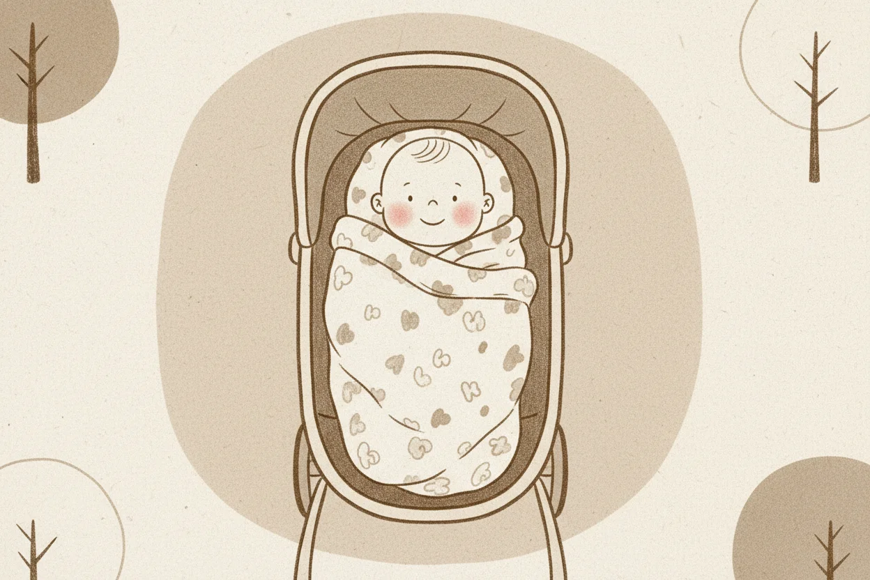 Kocyk jako okrycie dla dziecka w wózku na spacerze